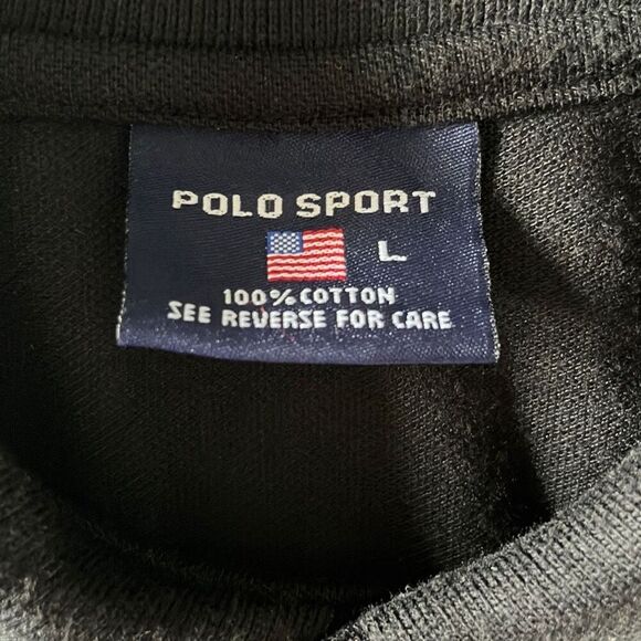 Polo Sport Black Knit Polo Youth L - Picture 3 of 7